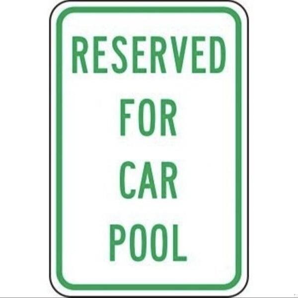 Accuform PARKING SIGN RESERVED FOR CAR POOL FRP305RA FRP305RA - main